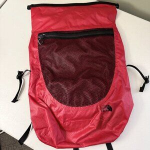 The North Face Waterproof Roll Top Packable Backpack Red Lightweight Daypack